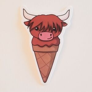 Ice‎ Cream Cow Sticker